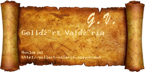 Gellért Valéria névjegykártya